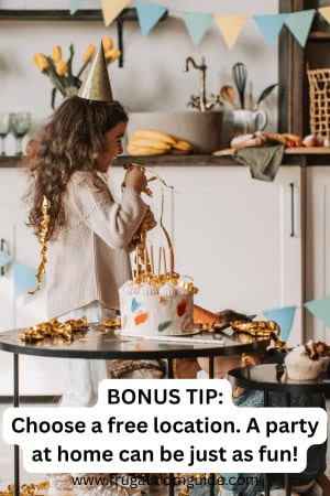 frugal birthday party ideas for kids - girl celebrating birthday at home