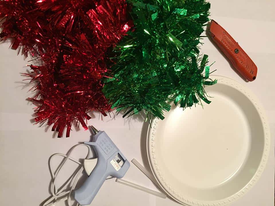 Items needed for DIY Christmas Wreath