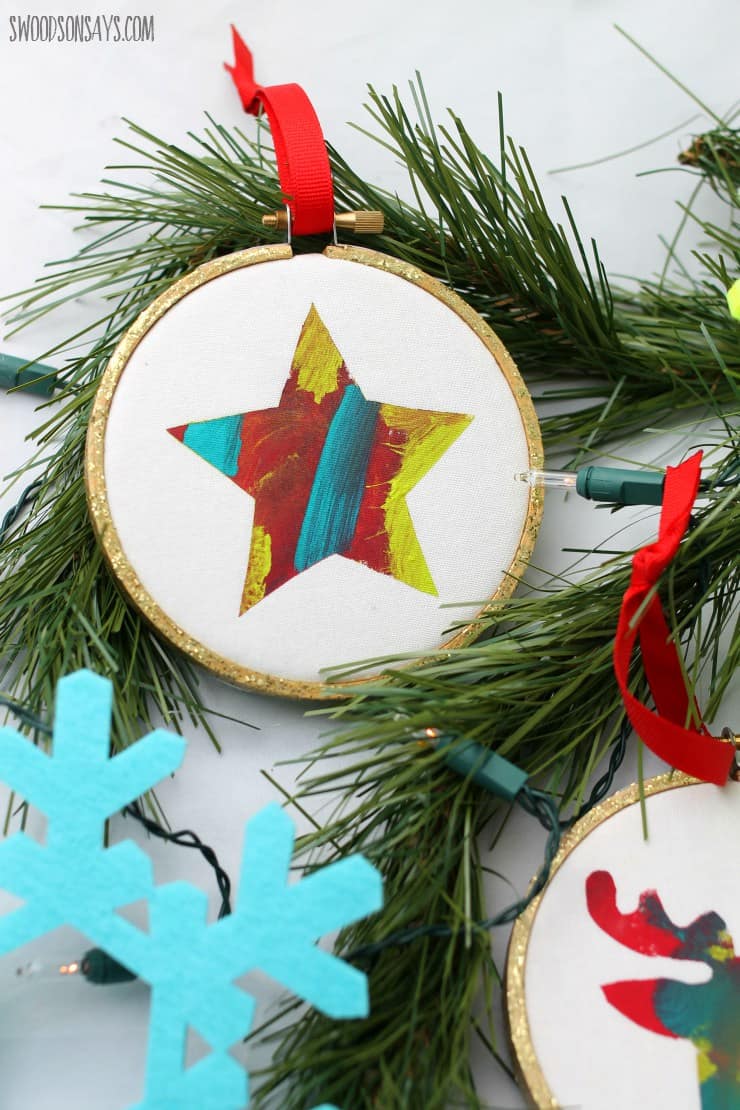 finger painting ornament christmas craft