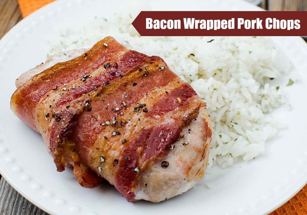 bacon wrapped chicken on a plate - cheap keto meals