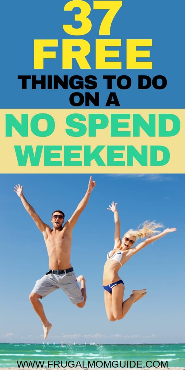 things to do on a no spend weekend pin