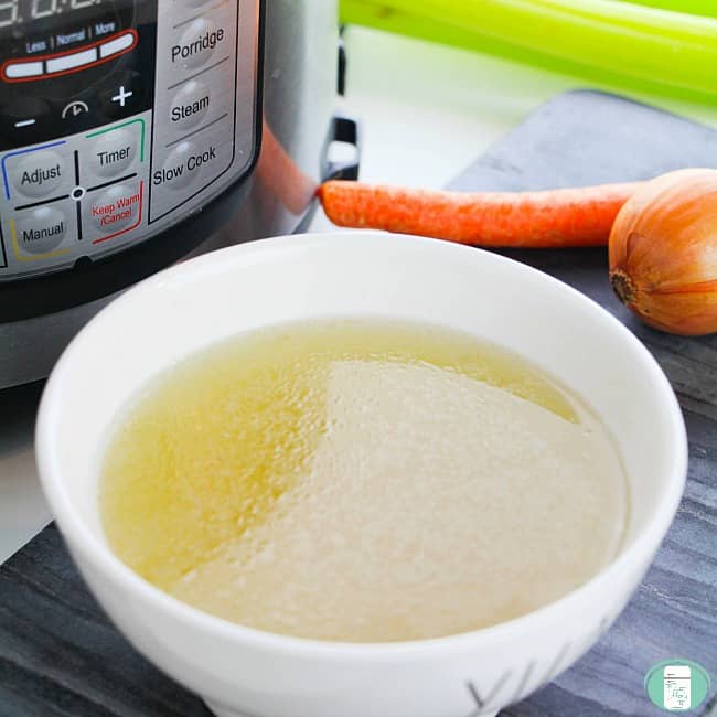 Bone broth in a bowl - cheap keto recipes