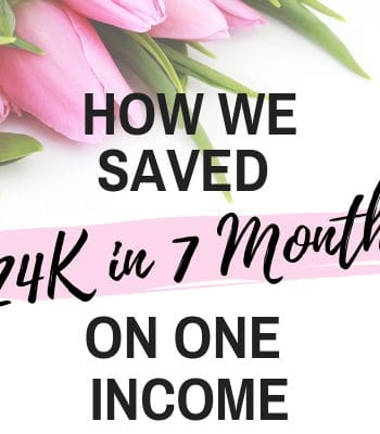 how we saved money on one income