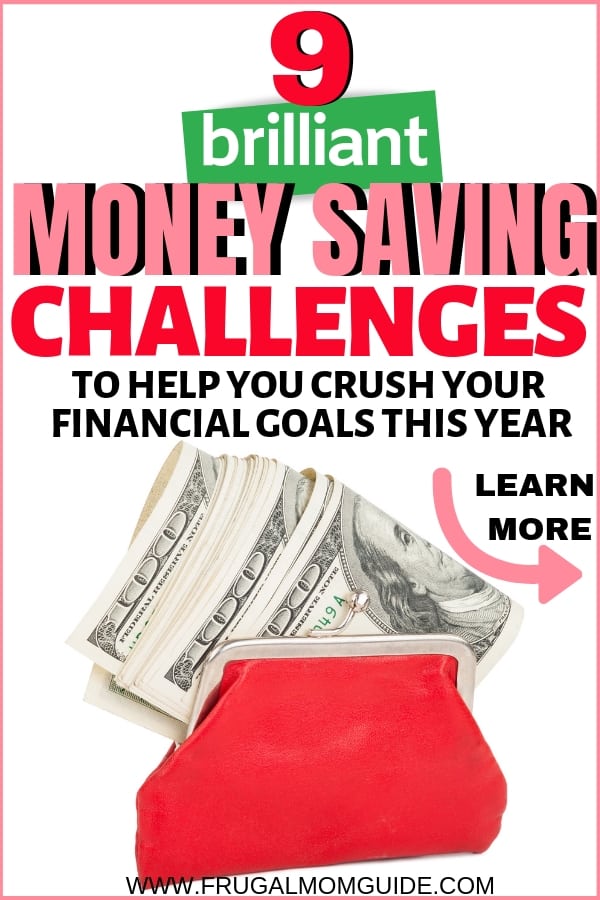 money saving challenges pin