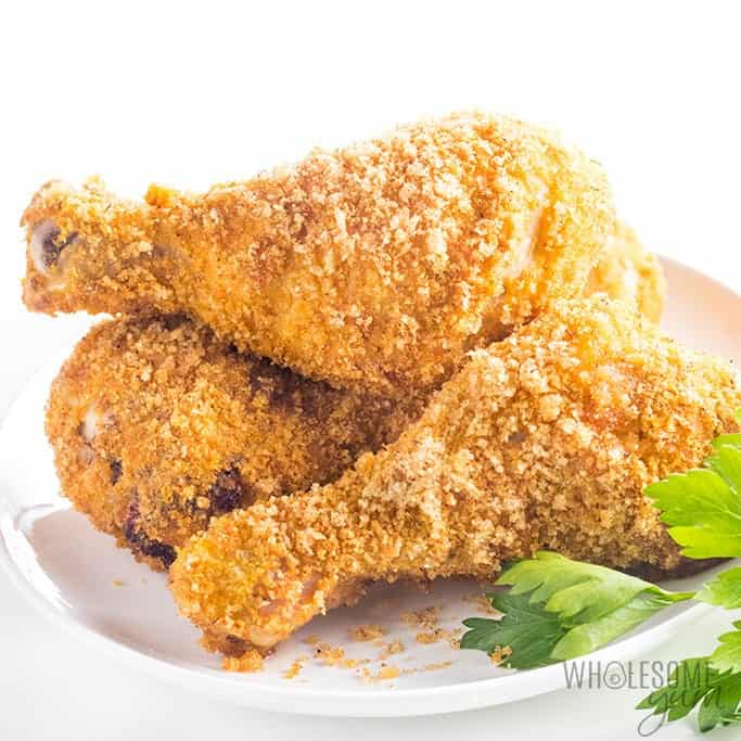 air fryer fried chicken on a plate - cheap keto meals