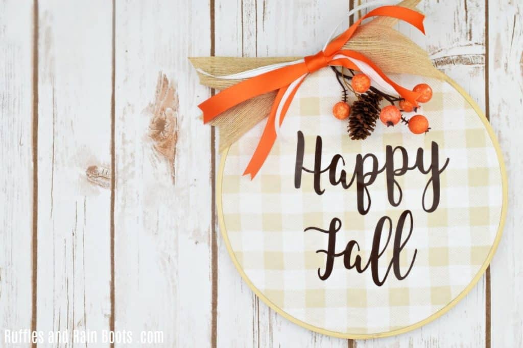 DIY Fall Decor Projects - Buffalo Check Fall Wreath