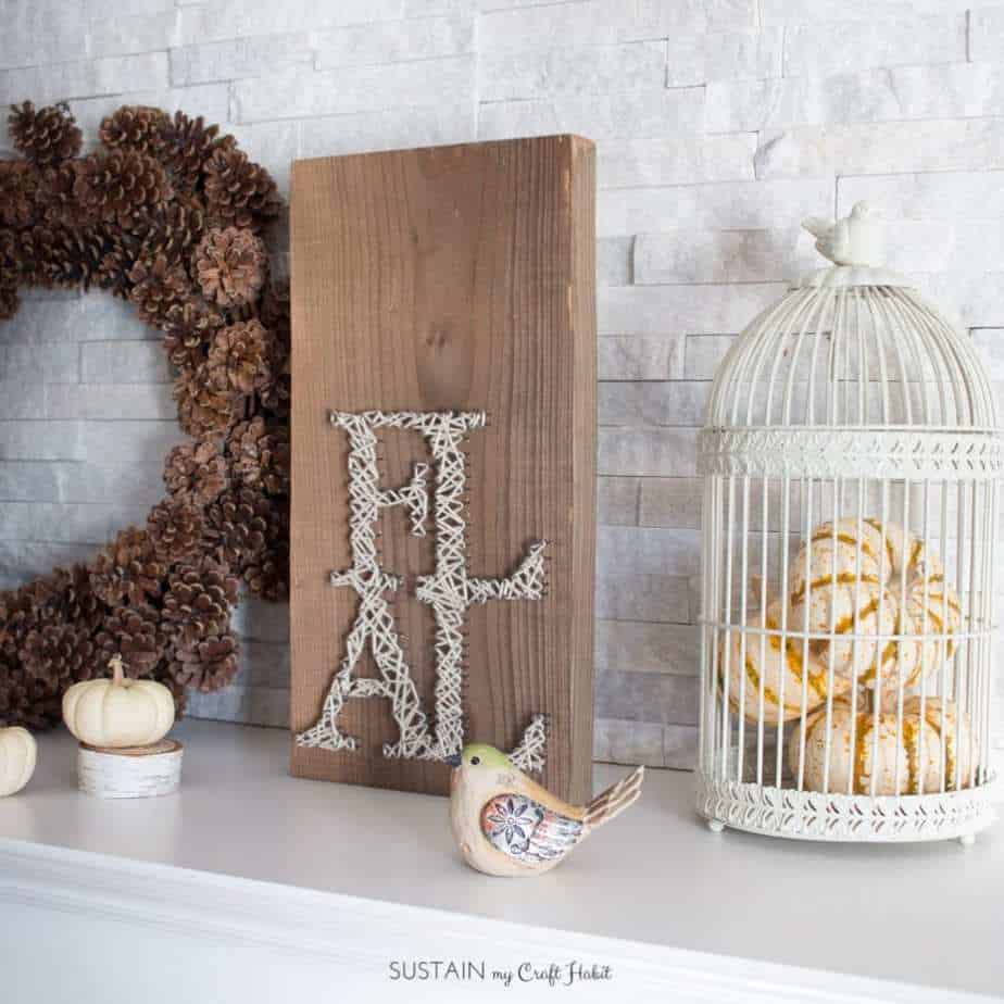 DIY Fall Decor Projects - Fall String Art