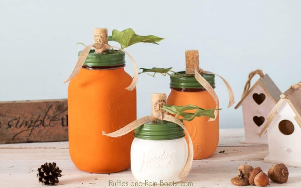 DIY Fall Decor Projects - Pumpkin Mason Jar