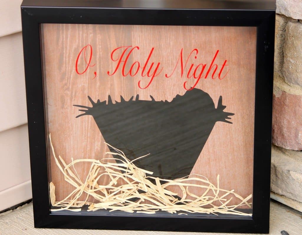 DIY Christmas Decorations - Nativity Shadow Box