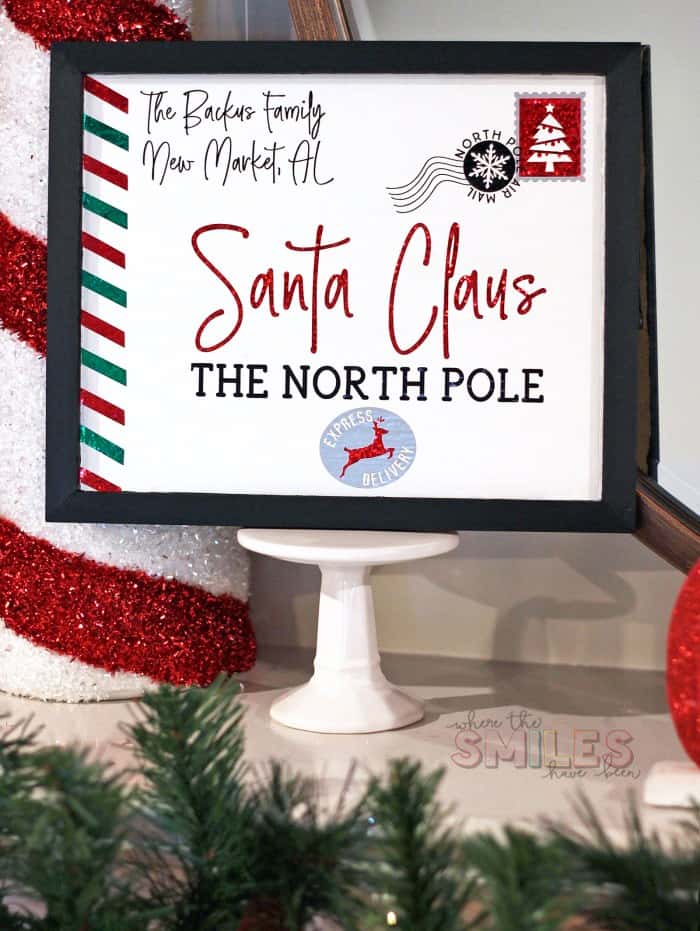 DIY Christmas Decor Projects - Letter to Santa Sign