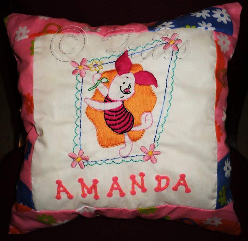 embroidered pillow - hot craft ideas to sell