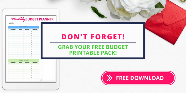 budget printables free