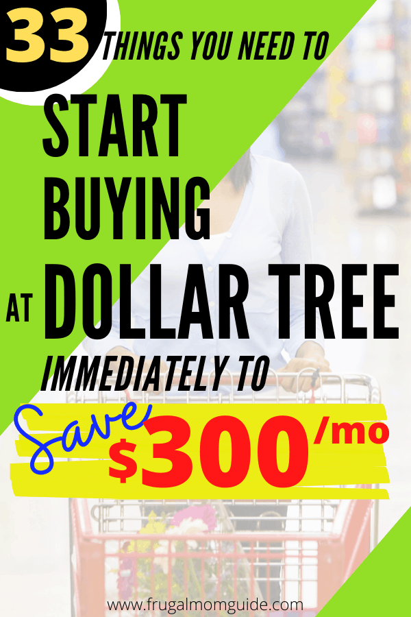 things to buy at dollar tree to save money pin