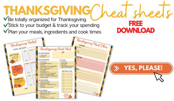 free thanksgiving cheat sheets to download