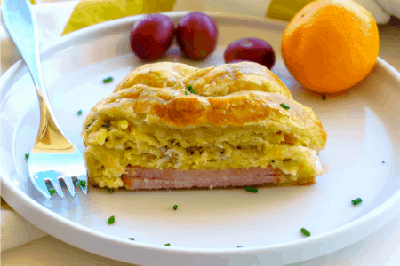 eggs benedict breakfast braid - cheap breakfast recipes