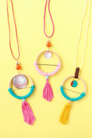 diy necklaces - easy mothers day gifts diy
