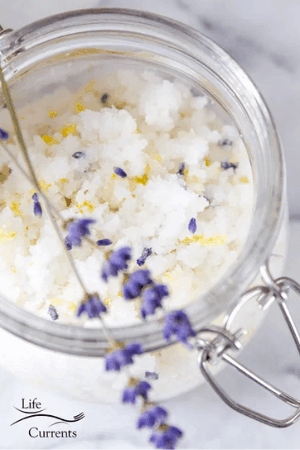 sugar scrub in bottle - mothers day diy gift