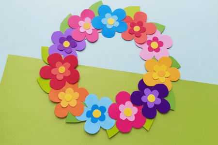 paper flower wreath