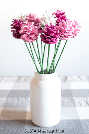 pinecone flowers - diy gift idea