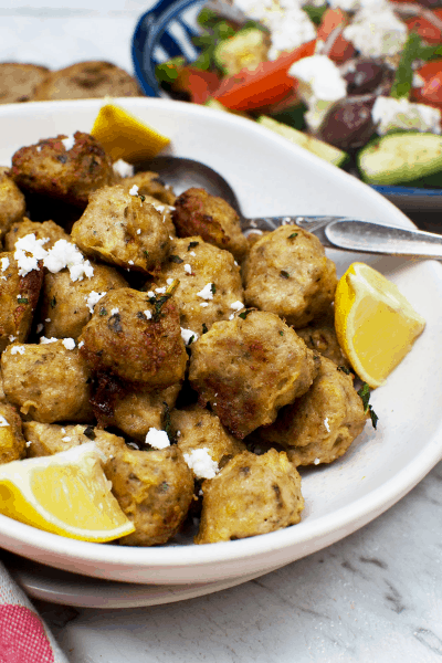 greek air fryer meatballs