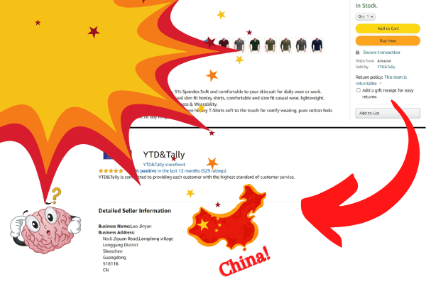 Amazon Direct Ship freebies - FBA China example screenshot