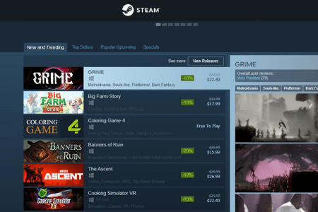 screenshot of steam