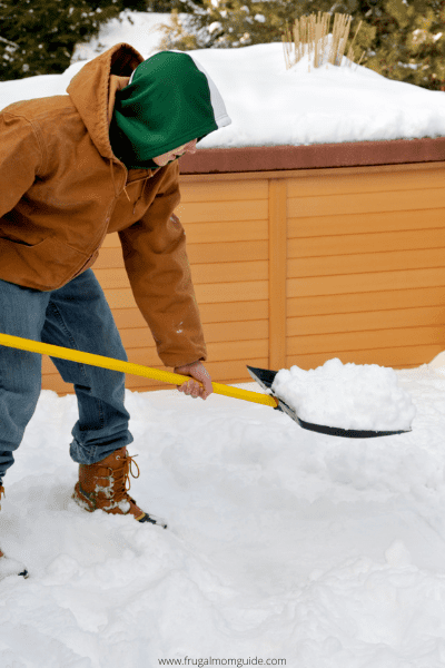 teen shoveling snow - jobs for 13 year olds