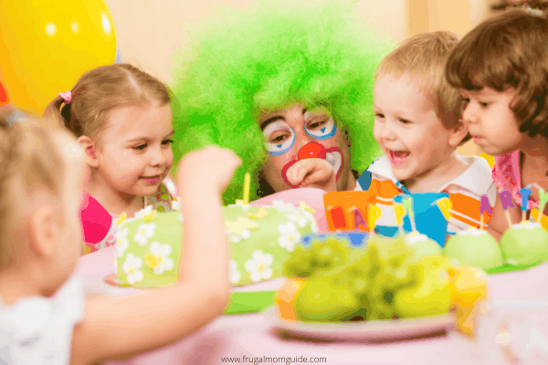 clown at kids party