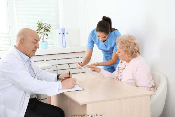 patients with doctor in a room