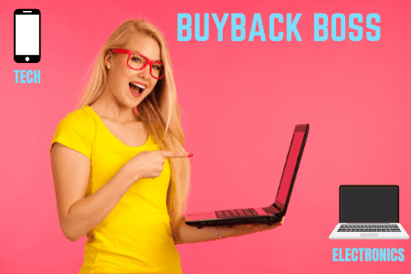 Buyback Boss - Websites to buy and sell items - girl with laptop