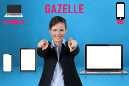 gazelle - websites to sell items online for free - lady with tablet and laptop