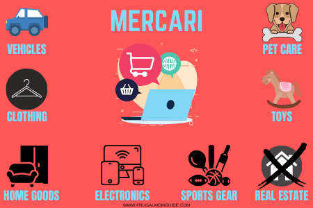 local selling sites - symbols of items sold on mercari 