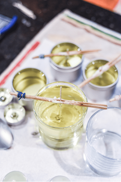 making candles to sell