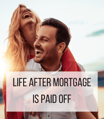 Life after mortgage is paid off feature - happy man and woman at beach