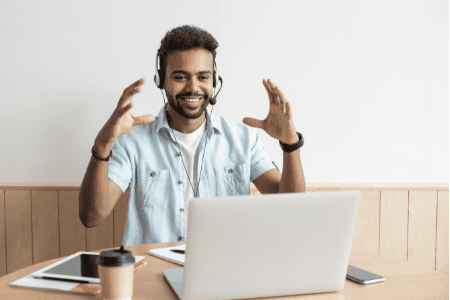 man participating in focus groups for money