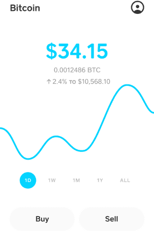 Cash App bitcoin screenshot