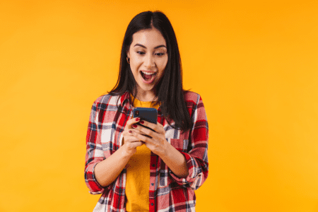 woman on phone