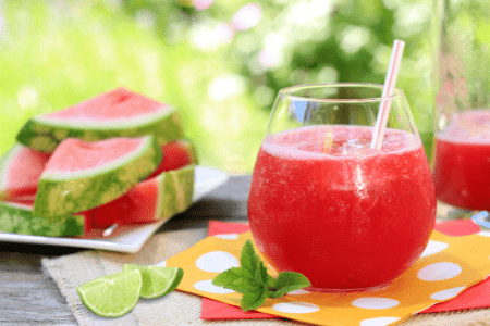 watermelon mint limeade summer watermelon drink in a glass