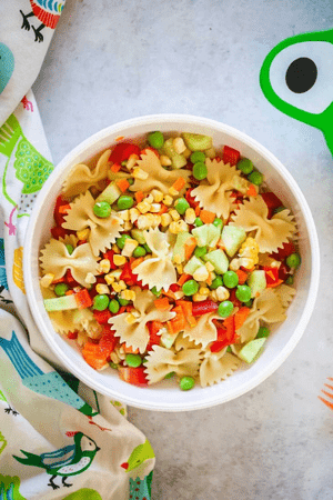 kids pasta salad school lunch