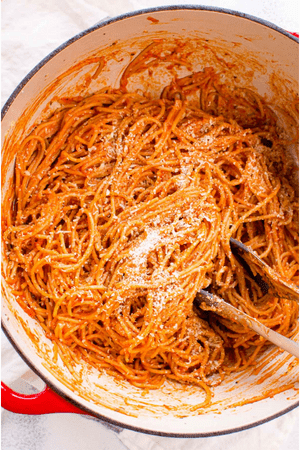 cheap school lunch ideas - spaghetti in a pot