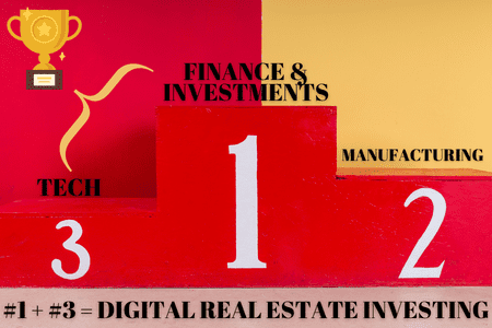 digital real estate investing rank on podium compared to other top industries