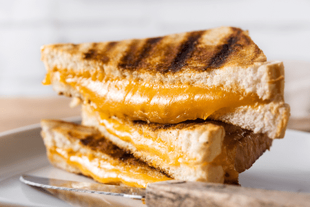 grilled cheese sandwich when eating cheap