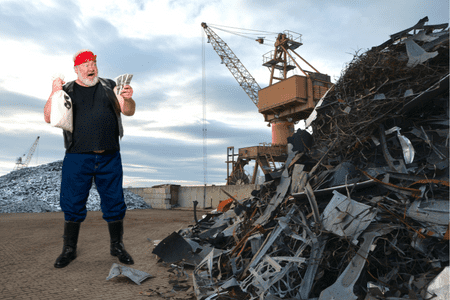 man with cash after copper scrap yards near me visit