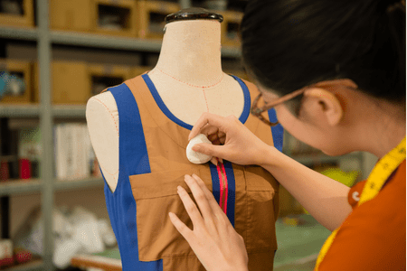 woman making a blouse