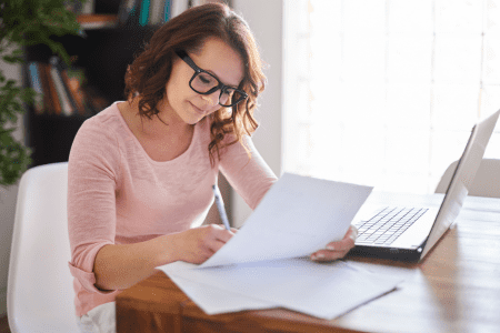 woman doing grant writing jobs