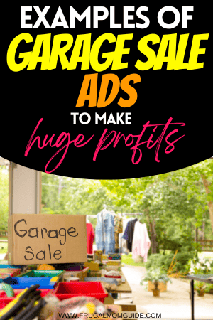 examples of garage sale ads pin