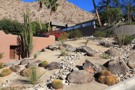 sloped desert landscape on a budget