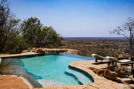 swimming pool on a hill