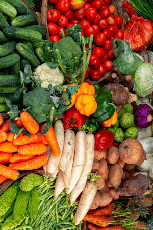 vegetables at a grocery