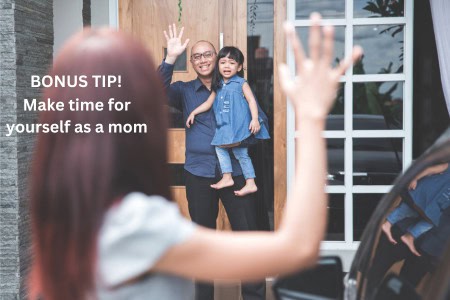 mom waving to child